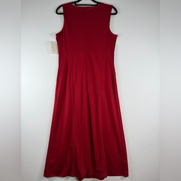 ♥️ Women's Knit Maxi Dress - A New Day Size Medium Color Red - Picture 4 of 9